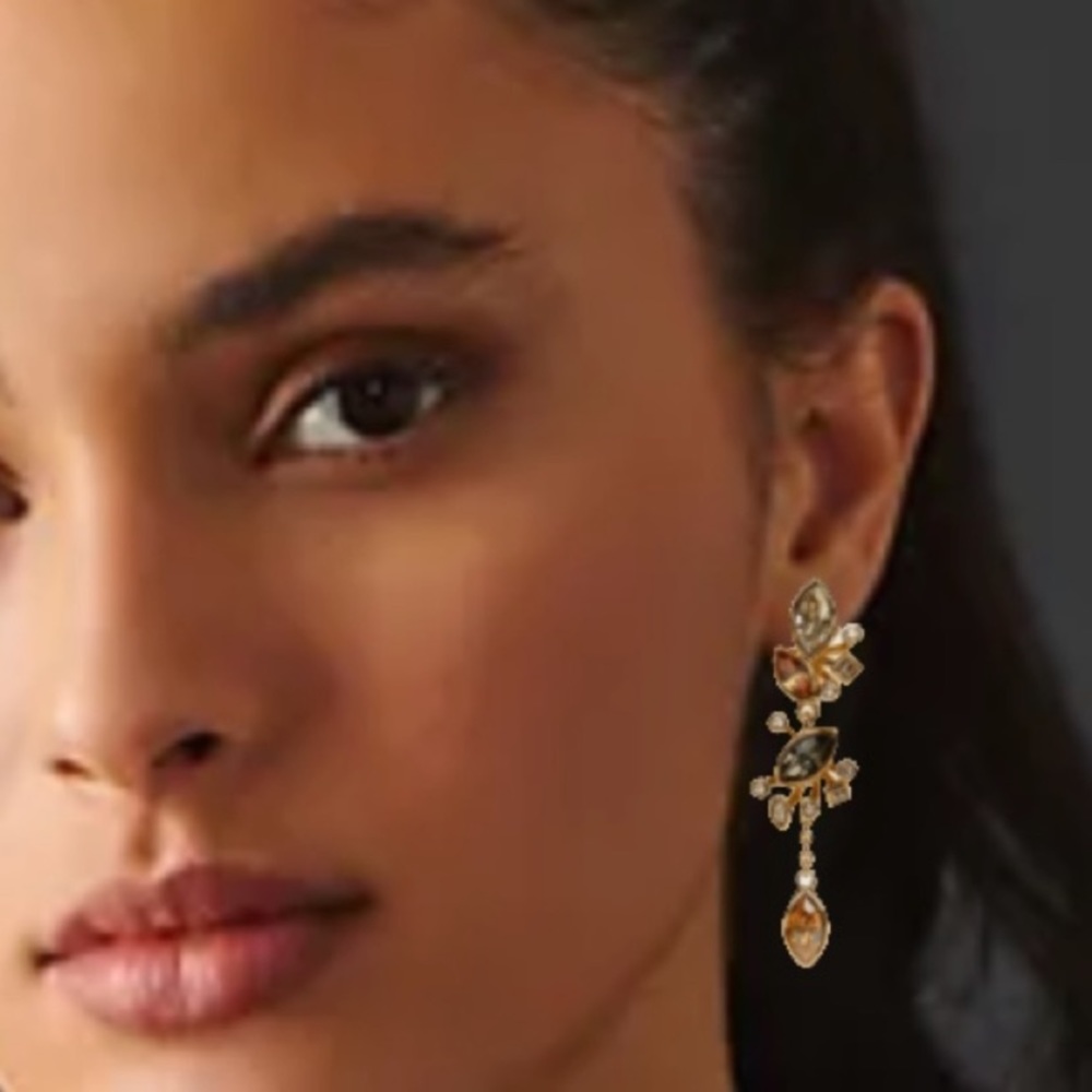 ALEXIS BITTAR Graceful Sculpted Dangling Crystal Post Earrings - Picture 3 of 11